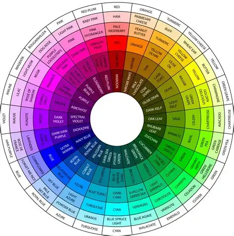 Color wheel showing complementary and harmonizing fashion colors